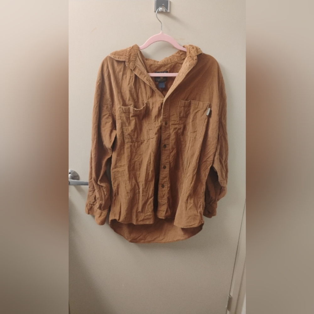 Woolrich Mens Corduroy Button Down Shirt Sz L 100% Cotton - Picture 1 of 8